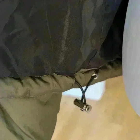 Me Jane Solid Puffer Jacket Size M Khaki Green - Picture 5 of 6